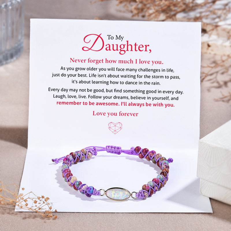 To My Granddaughter - Love You Forever Opal Healing Bracelet - Friendship Bracelet - LHD0287