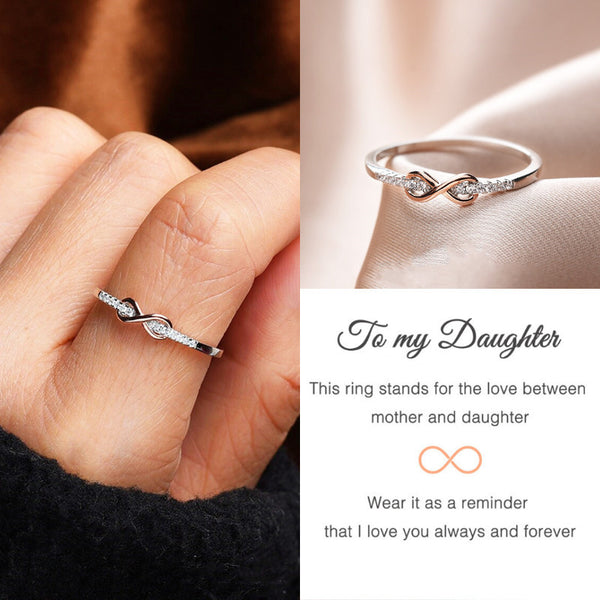 To My Daughter Forever Infinity Ring - Sterling Silver Ring - LV0016