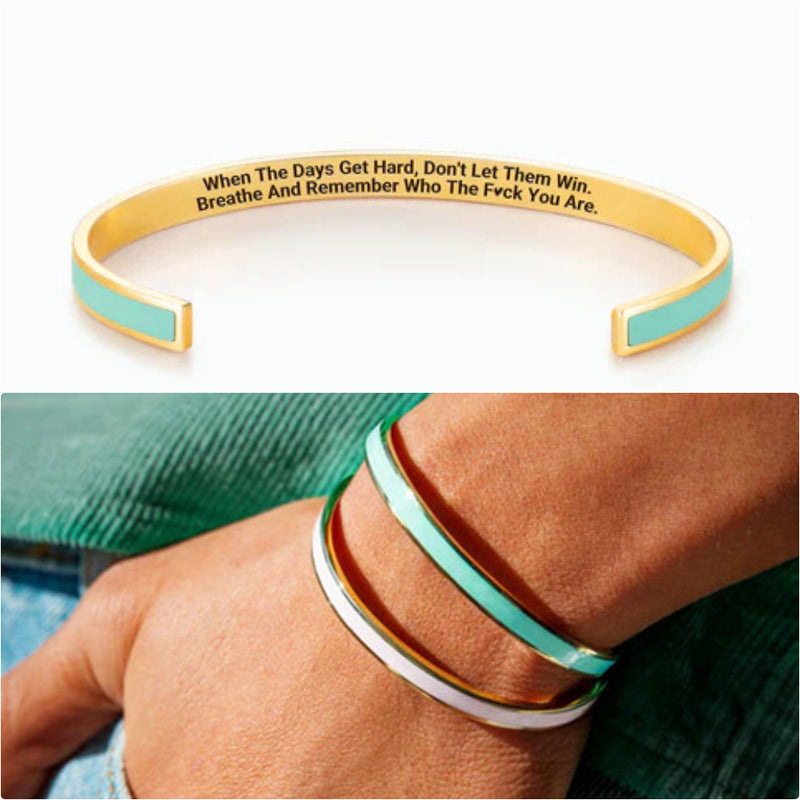 Don't Let The Hard Days Win Color Bangle - Women's Cuff Bracelet - LV0331