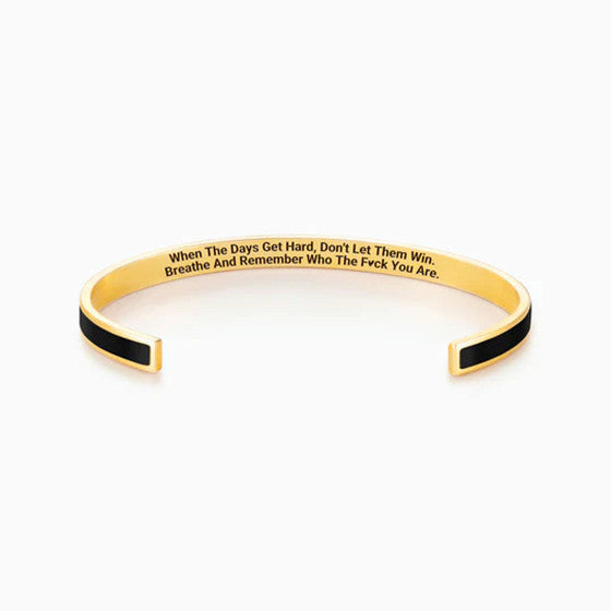 Don't Let The Hard Days Win Color Bangle - Women's Cuff Bracelet - LV0331