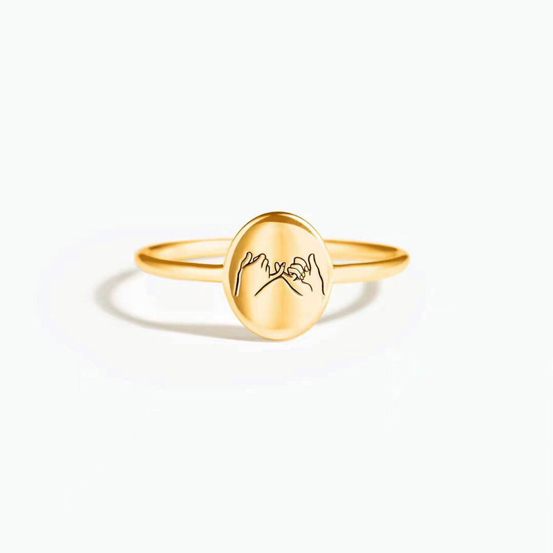 To My Ride Or Die Pinky Promise Ring - LV0080