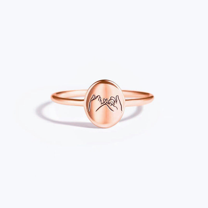 To My Ride Or Die Pinky Promise Ring - LV0080