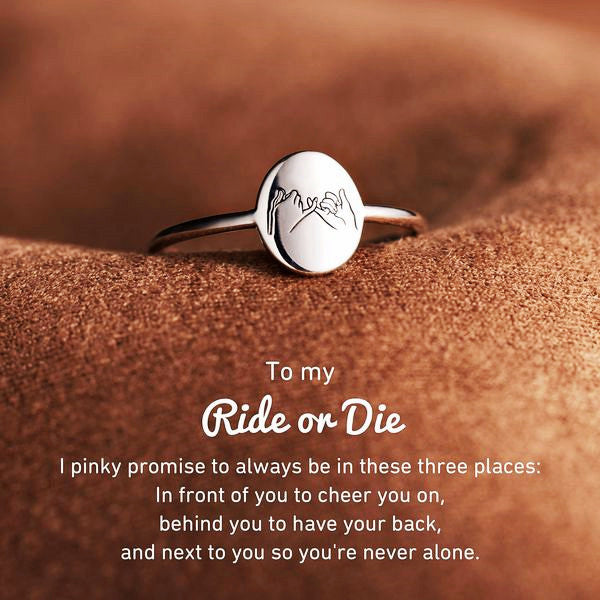 To My Ride Or Die Pinky Promise Ring - LV0080