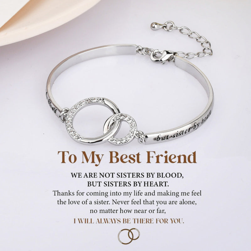 To My Best Friend - Sisters By Heart Bracelet - Infinity Heart Bracelet - LV0019