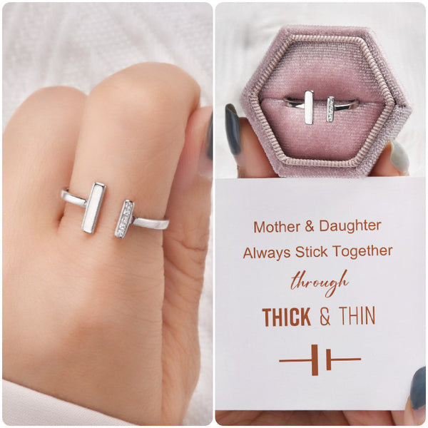 Besties Through Thick And Thin Ring - Mother & Daughter Ring - LV0040