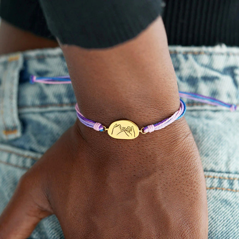 To My Ride Or Die Pinky Promise Bracelet - Friendship Boho Bracelet - LV0149