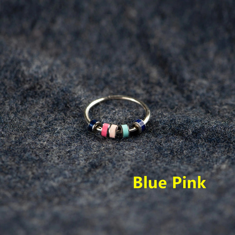 To My Niece - Spinning Enamel Fidget Anxiety Ring - Sterling Silver Ring - LV0034