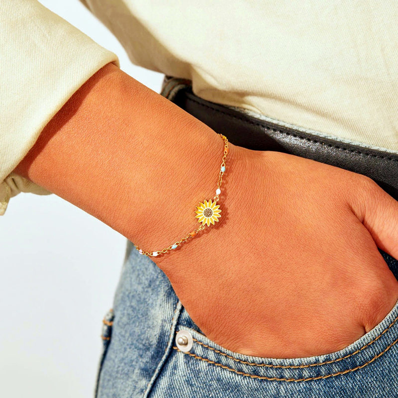 DAUGHTER OR GRANDDAUGHTER SUNFLOWER BRACELET - LV0065