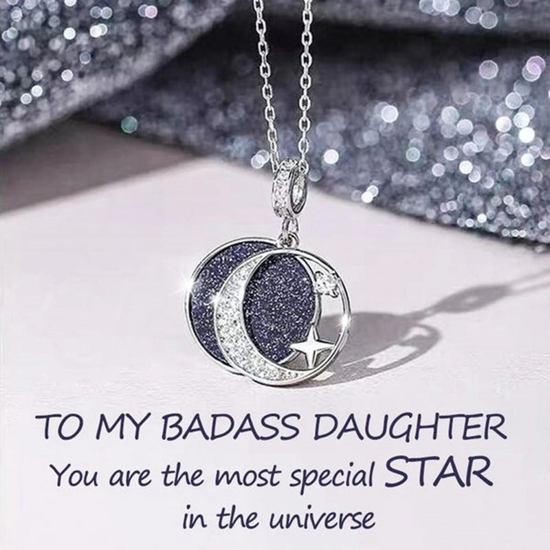 To My Daughter - You are the Most Special Star Openable Necklace - Moon Star Necklace - LU-001