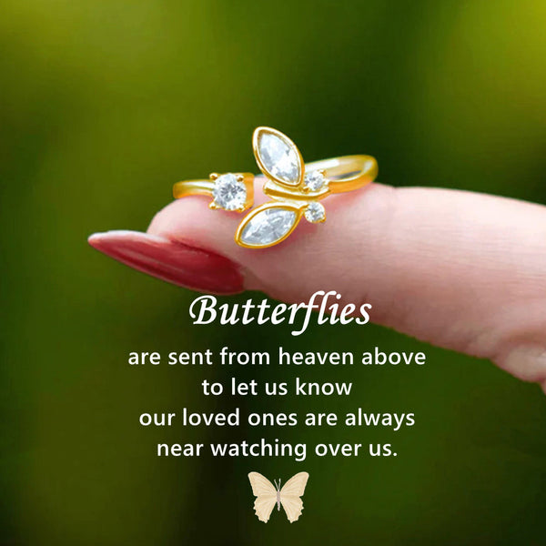 For Memorial - S925 Strength Butterfly Ring - LV0364