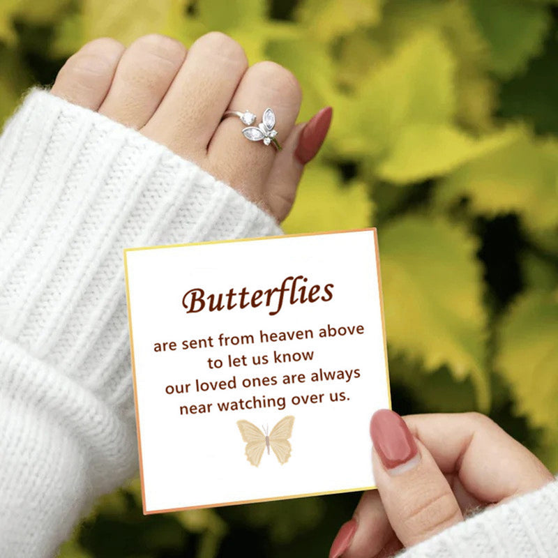 For Memorial - S925 Strength Butterfly Ring - LV0364