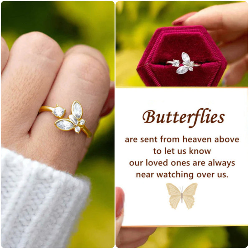 For Memorial - S925 Strength Butterfly Ring - LV0364