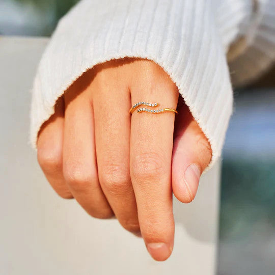 You’ve Survived Too Many Storms Minimalist Wave Ring - Sterling Silver Adjustable Ring - LV0214