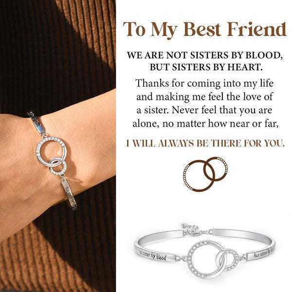 To My Best Friend - Sisters By Heart Bracelet - Infinity Heart Bracelet - LV0019