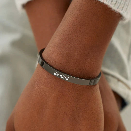 Be Kind ...Of A B*tch Black Bangle - Women's Cuff Bracelet - LV0315