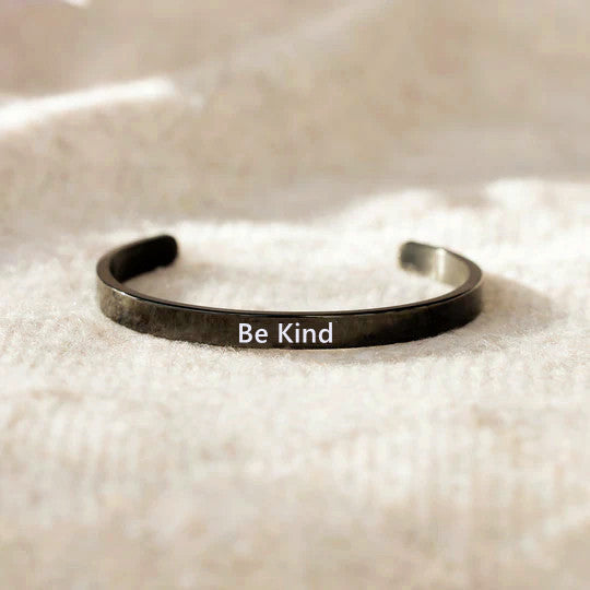 Be Kind ...Of A B*tch Black Bangle - Women's Cuff Bracelet - LV0315