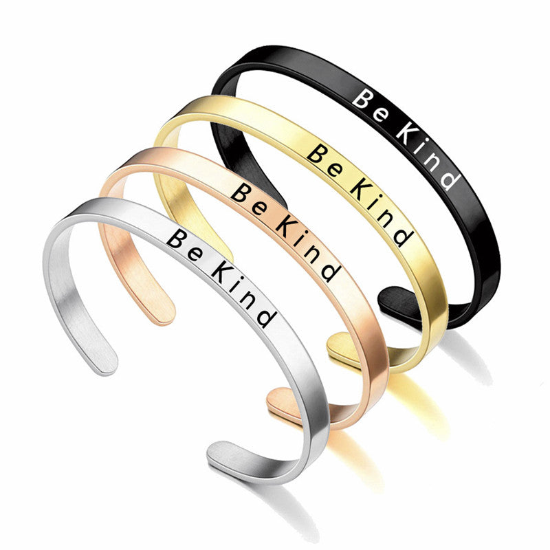 Be Kind ...Of A B*tch Black Bangle - Women's Cuff Bracelet - LV0315