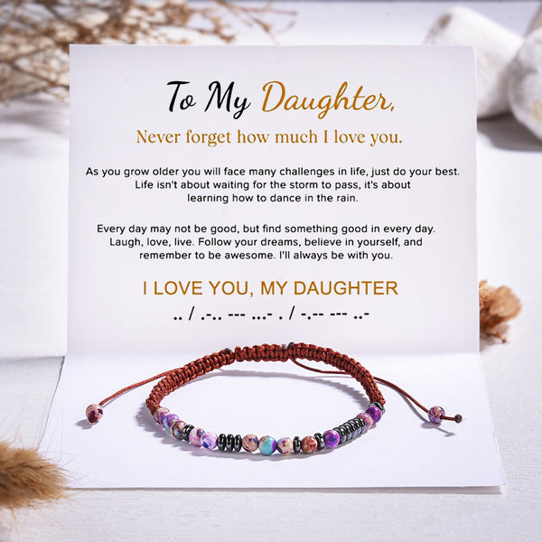 To My Son - I Love You Morse Code Bracelet - Secret Message Bracelet - LV0059