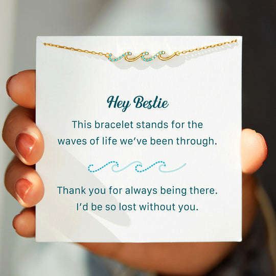 To My Bestie - I'd Be So Lost Without You Triple Wave Bracelet - Friendship Bracelet - LV0208