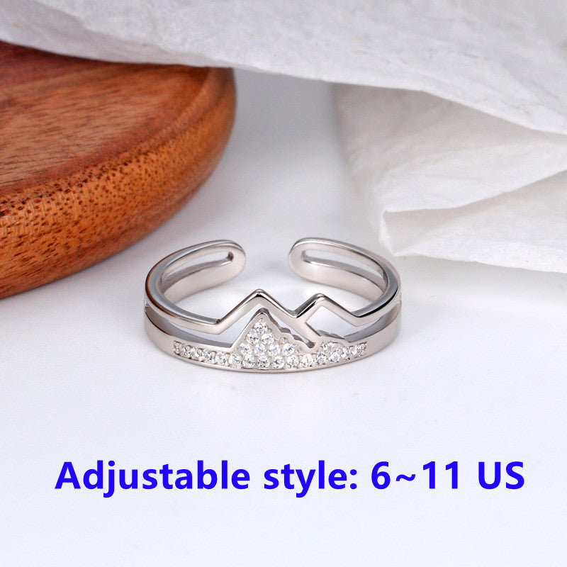 Mother & Warrior Mountain Ring - Strength Of A Mountain Sterling Silver Ring - LV0108