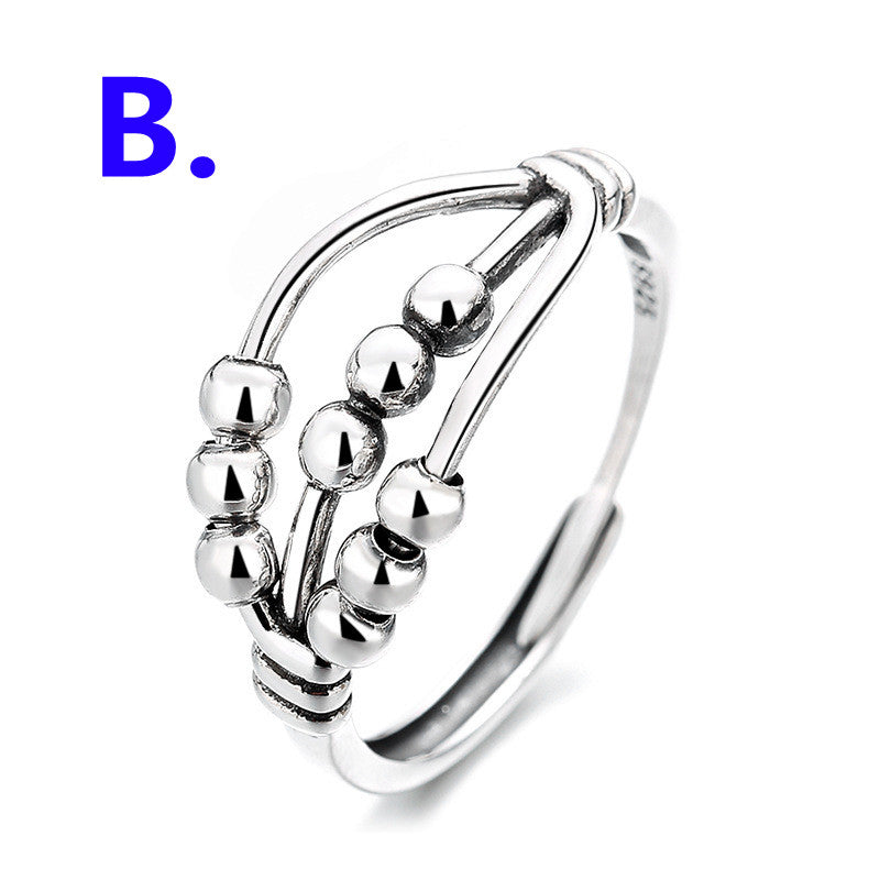 Spinning Crossover Fidget Ring - Anxiety Ring For Women - LV0052