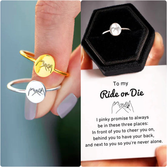 To My Ride Or Die Pinky Promise Ring - LV0080