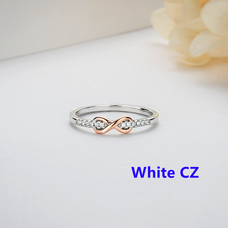 Sisters Are We Infinity Pave Ring - Sterling Silver Ring - LV0016