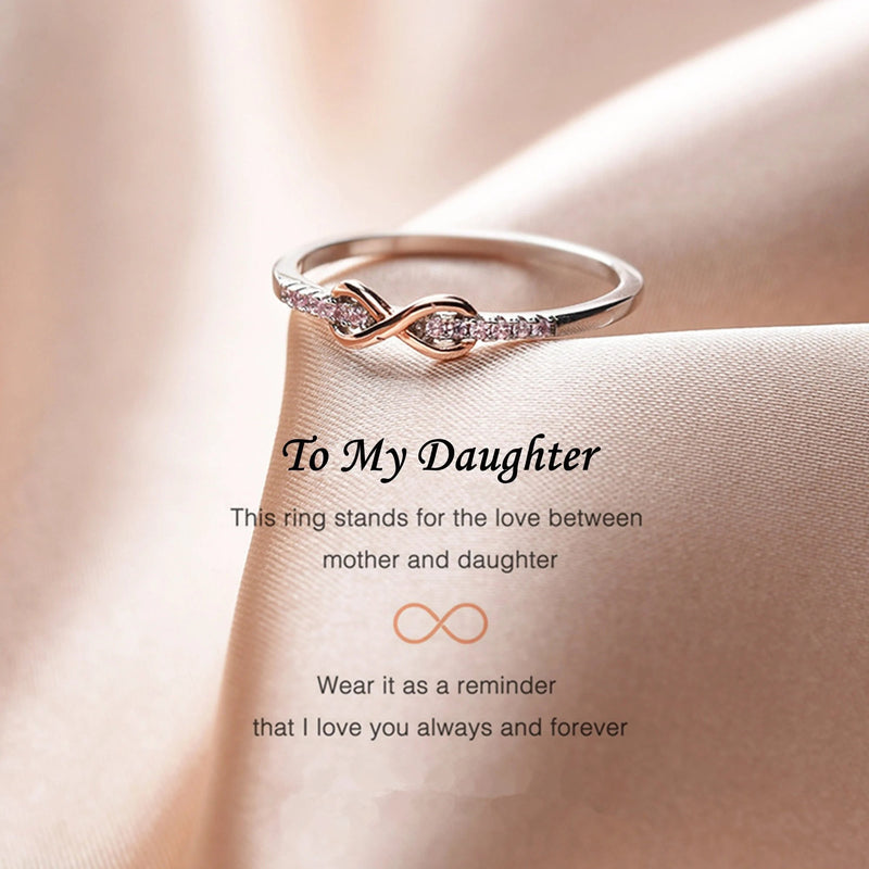 To My Daughter Forever Infinity Ring - Sterling Silver Ring - LV0016