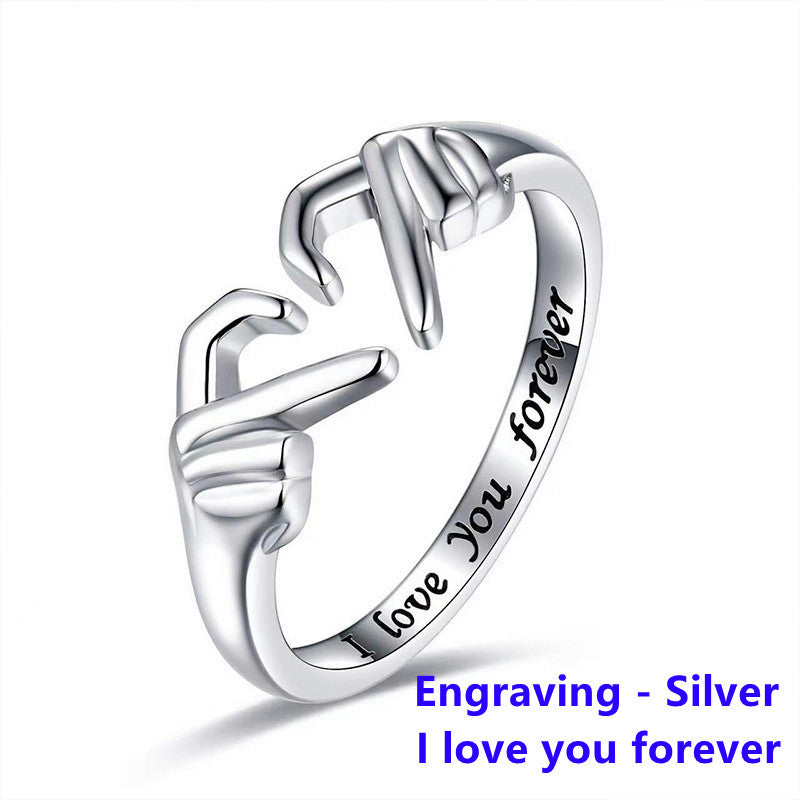 To My Daughter - I Love You Forever Ring - Sterling Silver Adjustable Ring - LV0191