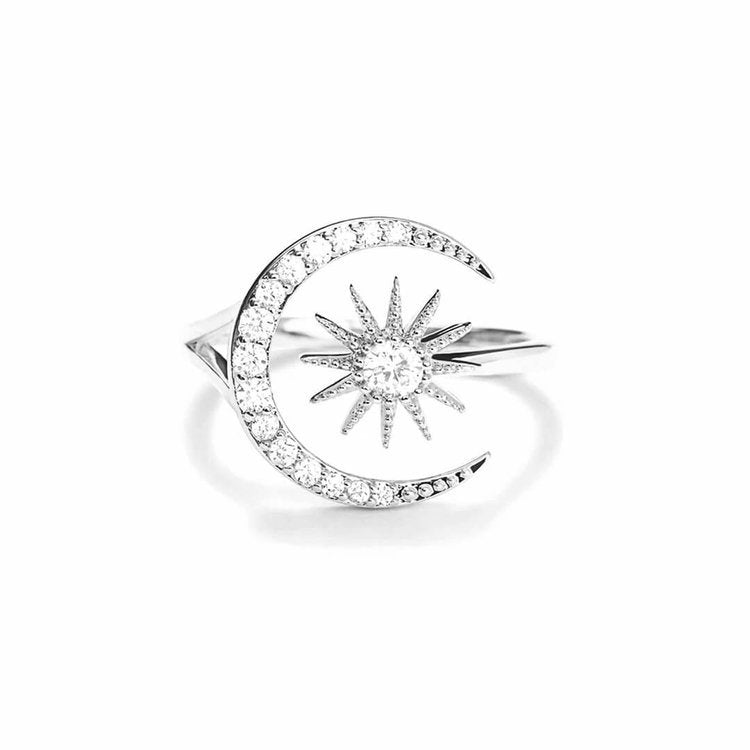 CRESCENT MOON AND STAR RING - LV0109