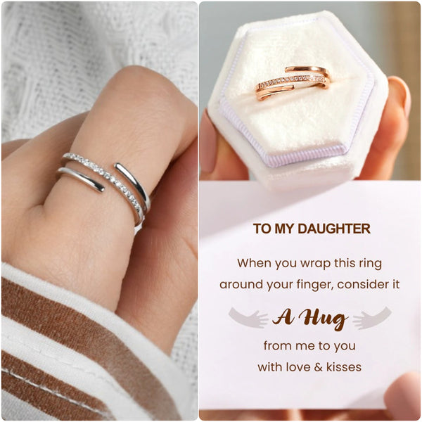 To My Daughter - A Hug From Me To You Spiral Ring - LV0048