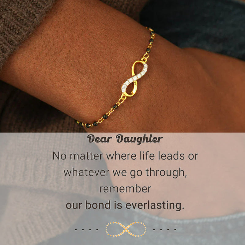 Our Bond Is Everlasting Golden Infinity Beaded Bracelet - LV0367