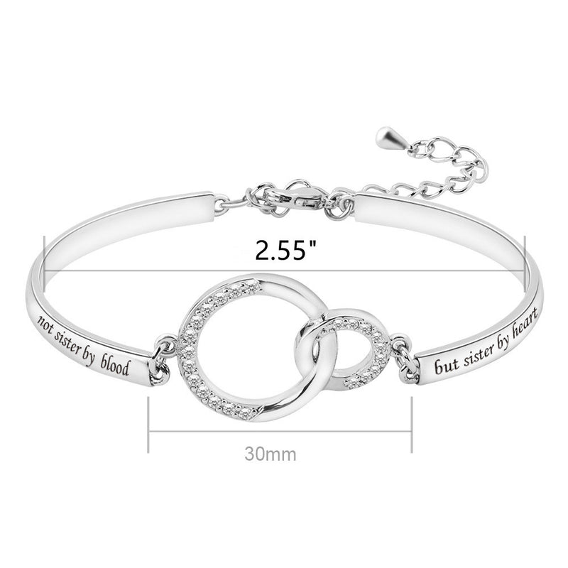 To My Best Friend - Sisters By Heart Bracelet - Infinity Heart Bracelet - LV0019