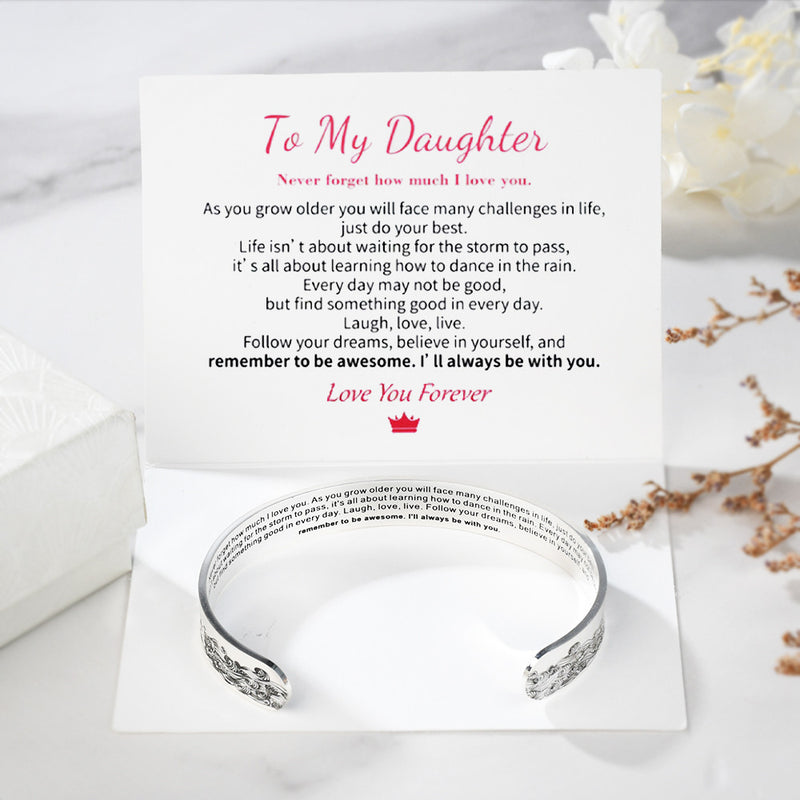 To My Granddaughter - I Will Always Be With You Cuff Bracelet - LV0004