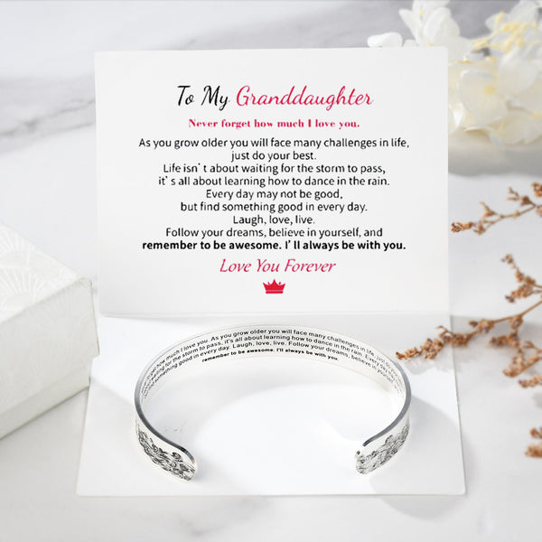 To My Daughter - I Will Always Be With You Bracelet - Women's Cuff Bangle - LV0004