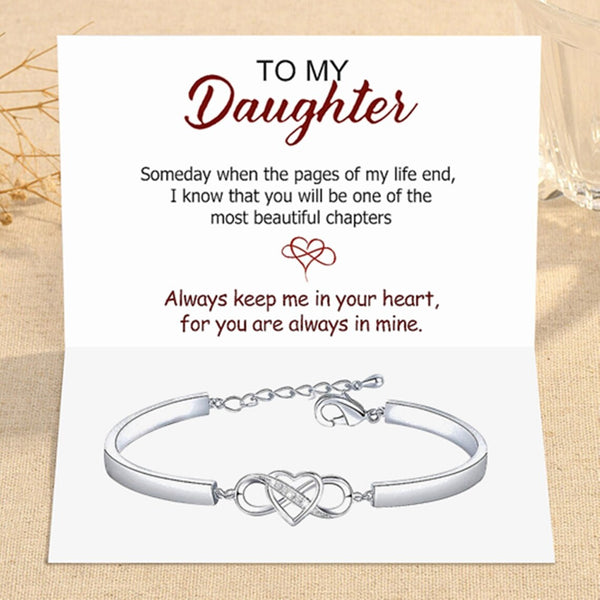 To My Granddaughter - Keep Me In Your Heart Infinity Bracelet - LU-005