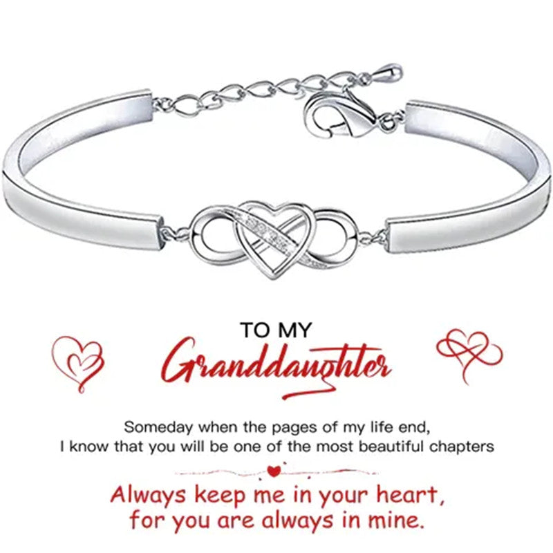 For Daughter-In-Law - You Are Also My Daughter In Heart Infinity Heart Bracelet - LU-005