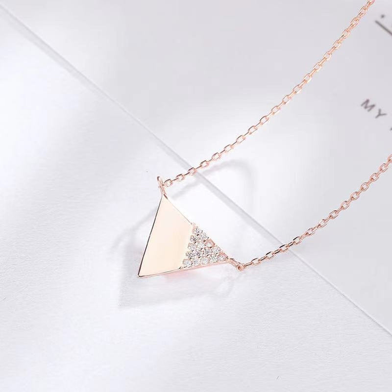 For Friend - My Badass Tribe Triangle Necklace - Sterling Silver Necklace - JU-008