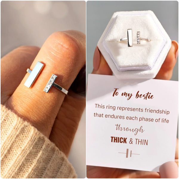 Besties Through Thick And Thin Ring - Mother & Daughter Ring - LV0040