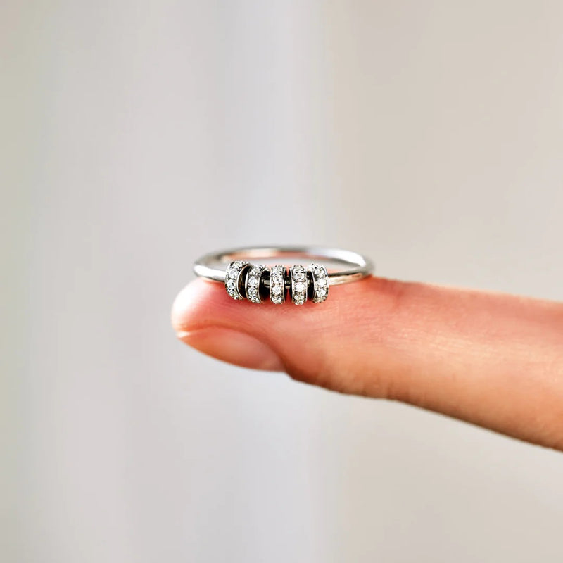 To My Daughter - Spinning Fidget Anxiety Ring - Sterling Silver Ring - LV0160