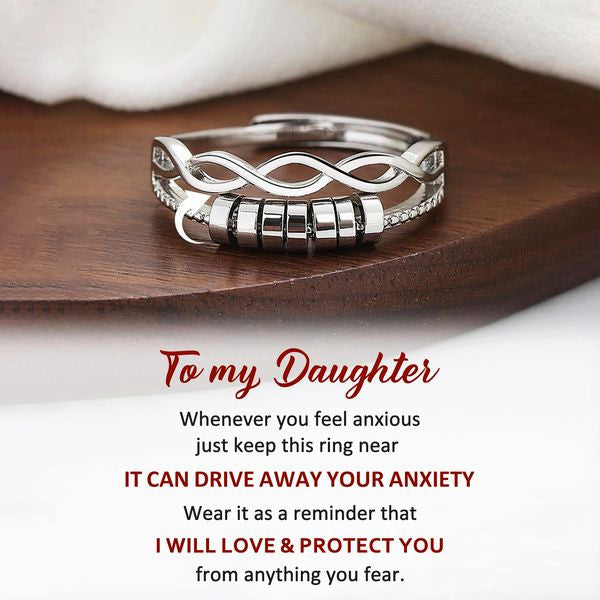 For Daughter Spinning Fidget Anxiety Ring - Fidget Spinner Ring For Women - LV0166