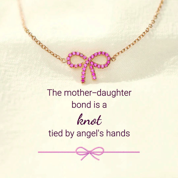 Pink Pave Bow Bracelet - Mother Daughter Gift - LV0340