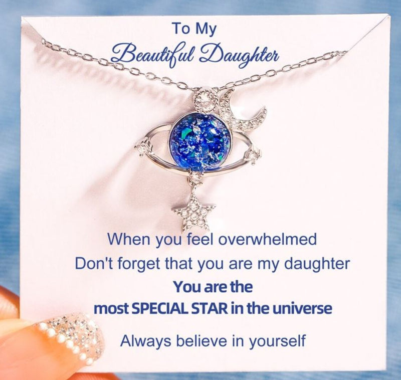 For Granddaughter - You Are The Most Special Star In The Universe Star Necklace - Moon Star Necklace - LV0186