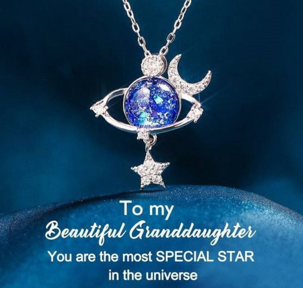 For Granddaughter - You Are The Most Special Star In The Universe Star Necklace - Moon Star Necklace - LV0186